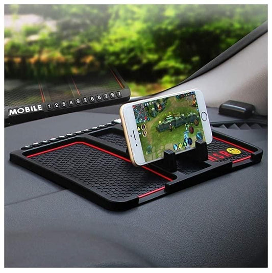HSR Anti‑Slip Dashboard Phone & GPS Holder – Silicone Pad Organizer