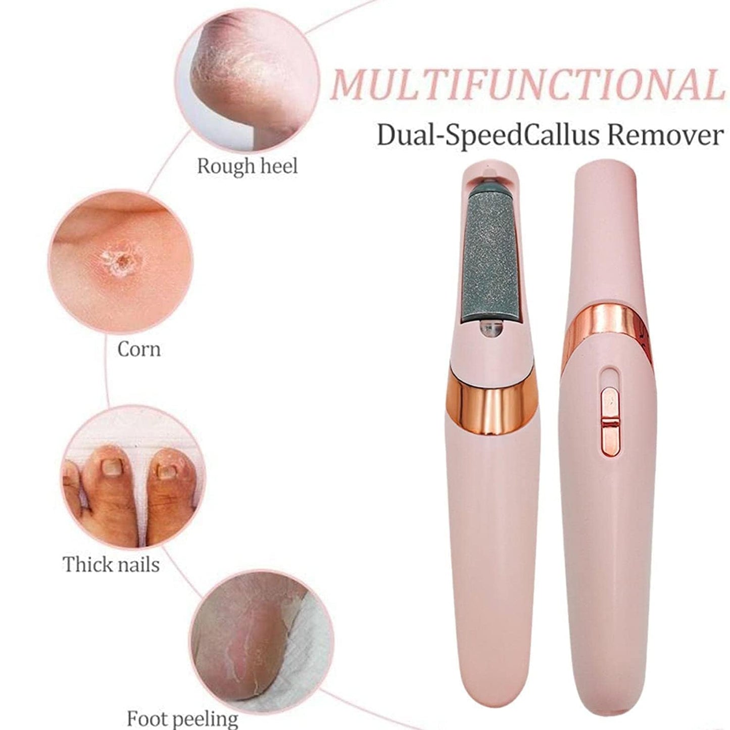 Cordless Electric Callus Remover – At‑Home Pedicure