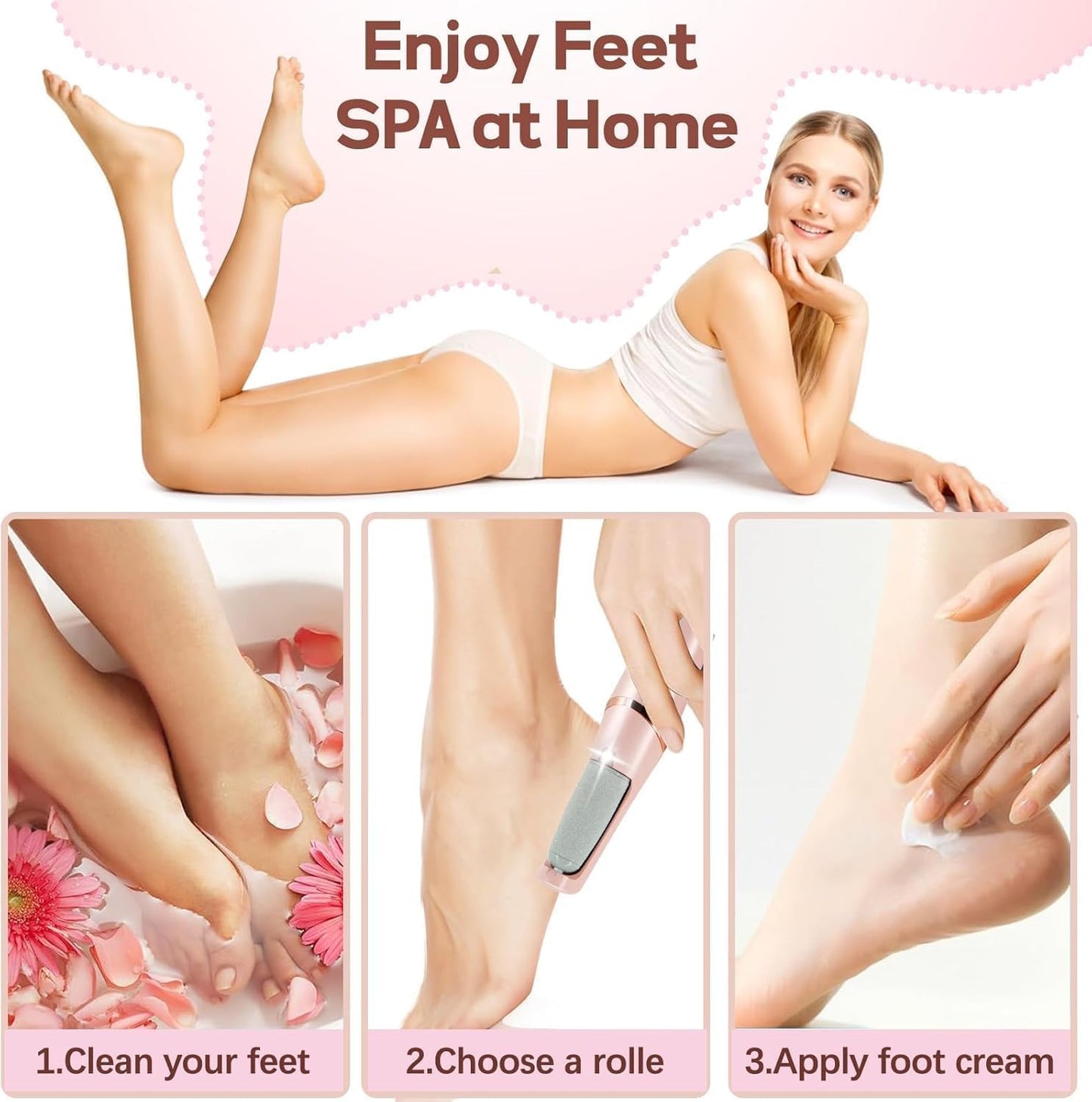 Cordless Electric Callus Remover – At‑Home Pedicure