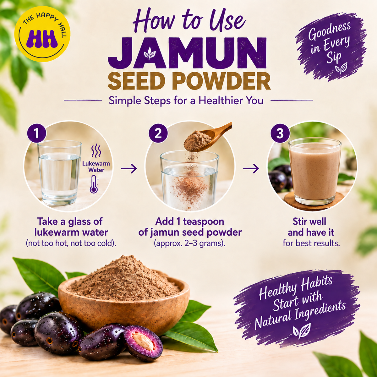 Pure Jamun Seed Powder