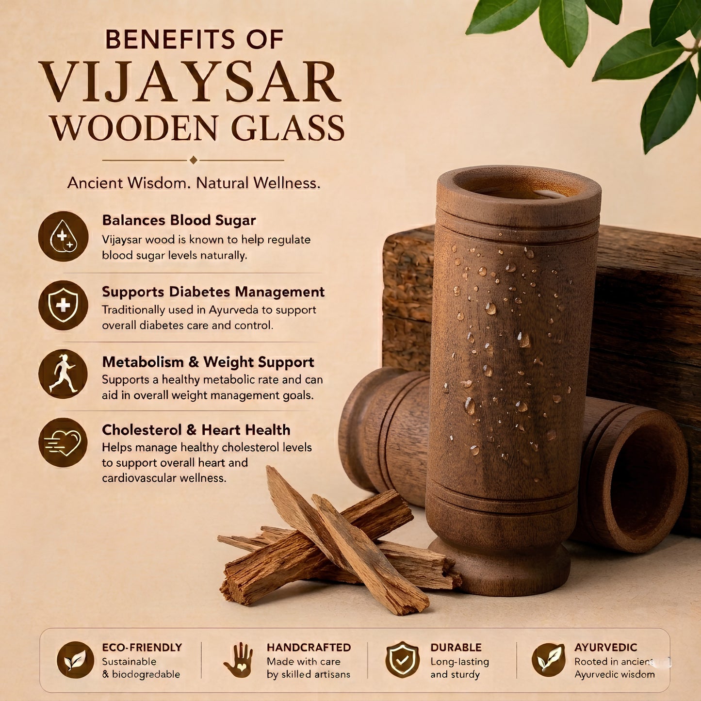 Vijaysar Wooden Glass